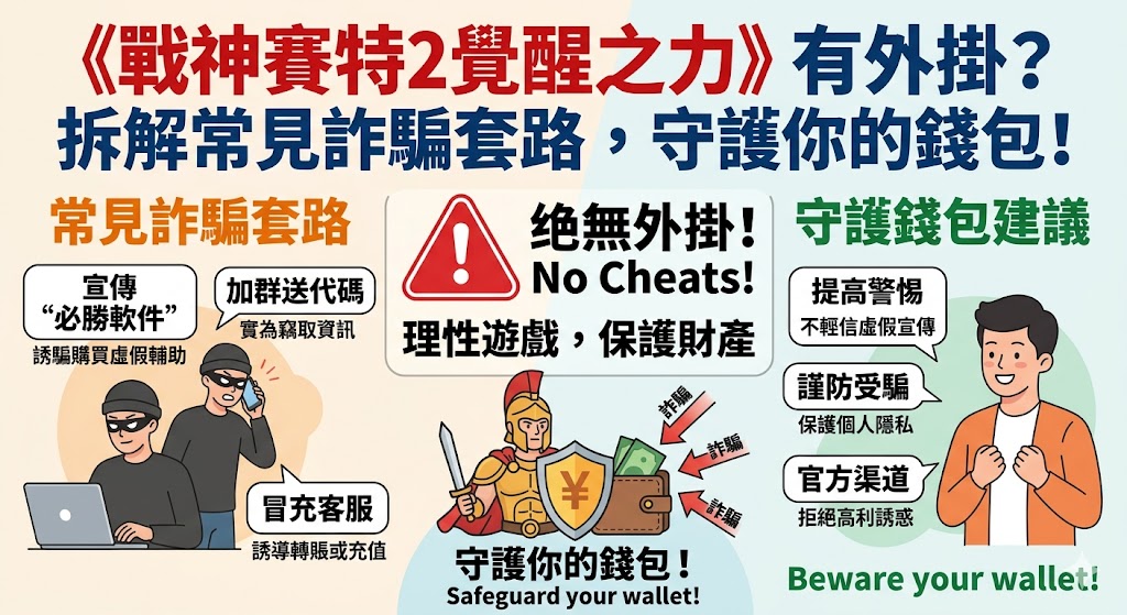 《戰神賽特2覺醒之力》有外掛?拆解常見詐騙套路,守護你的錢包!